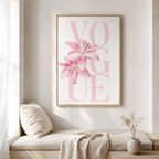 Pink Lily Fashion Canvas Wall Art Aura Canvas