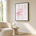 Pink Lily Fashion Canvas Wall Art Aura Canvas