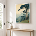 Japanese Mountain Landscape Canvas Wall Art Aura Canvas
