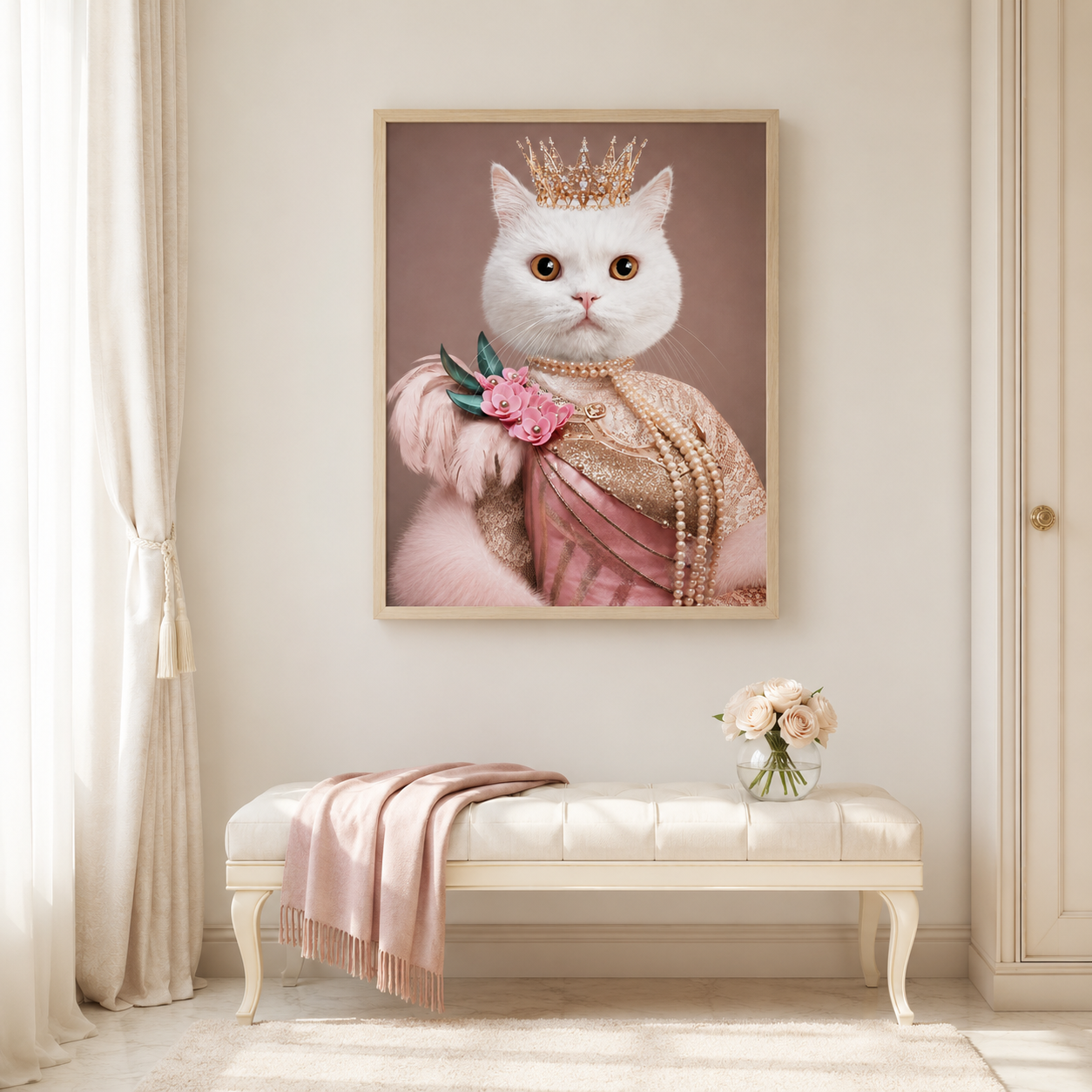 Custom Princess Pet Portrait Canvas Aura Canvas