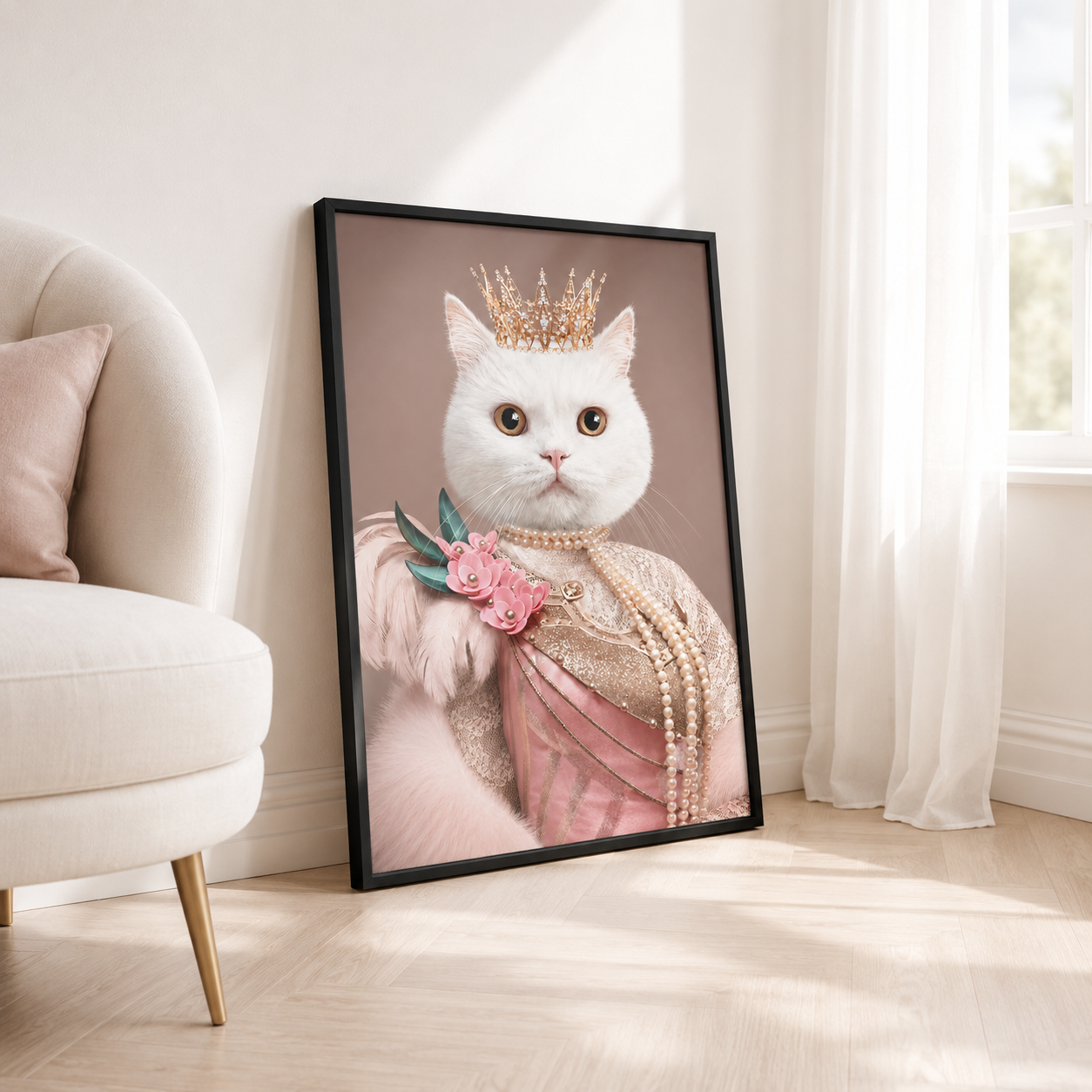 Custom Princess Pet Portrait Canvas Aura Canvas