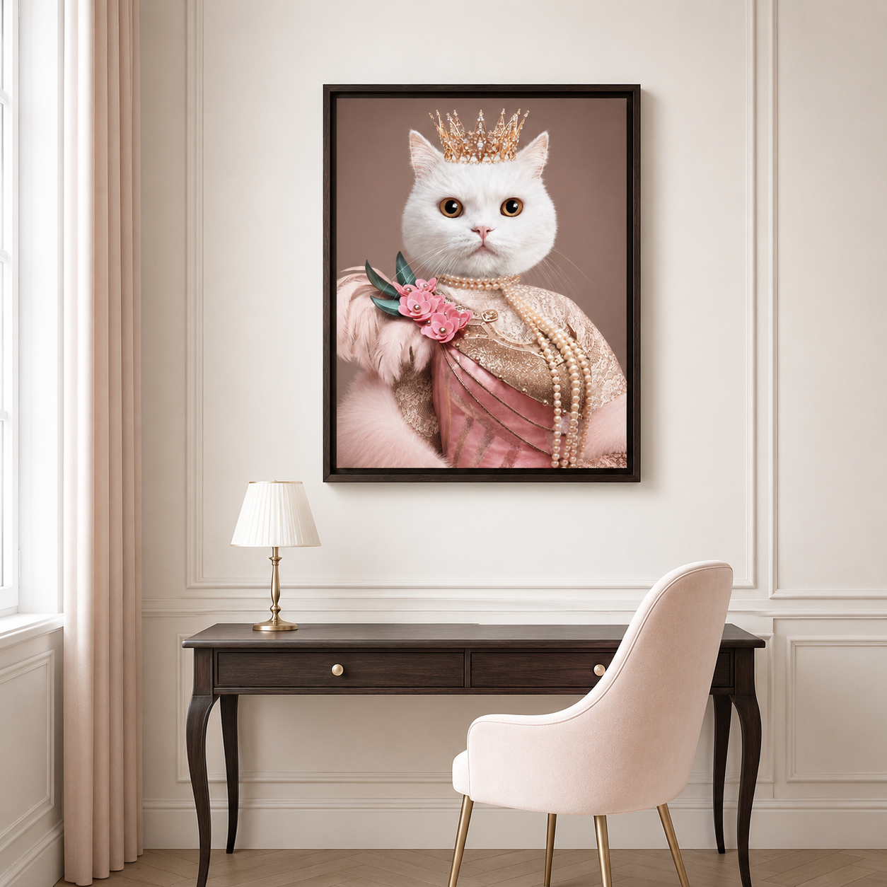 Custom Princess Pet Portrait Canvas Aura Canvas