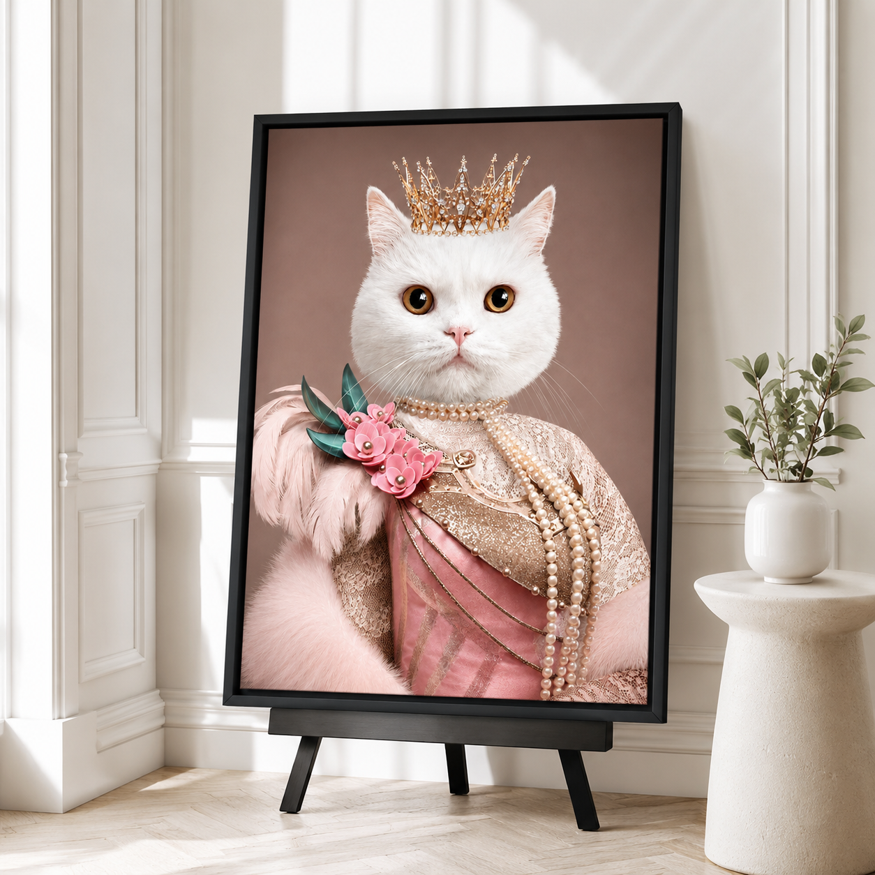 Custom Princess Pet Portrait Canvas Aura Canvas