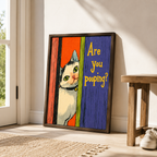 Are You Pooping Cat Canvas Wall Art Aura Canvas
