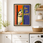 Are You Pooping Cat Canvas Wall Art Aura Canvas