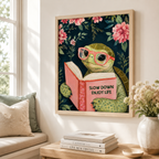 Slow Down Turtle Canvas Wall Art Aura Canvas
