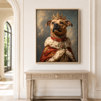 Custom Pet King Portrait Canvas Aura Canvas