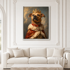 Custom Pet King Portrait Canvas Aura Canvas