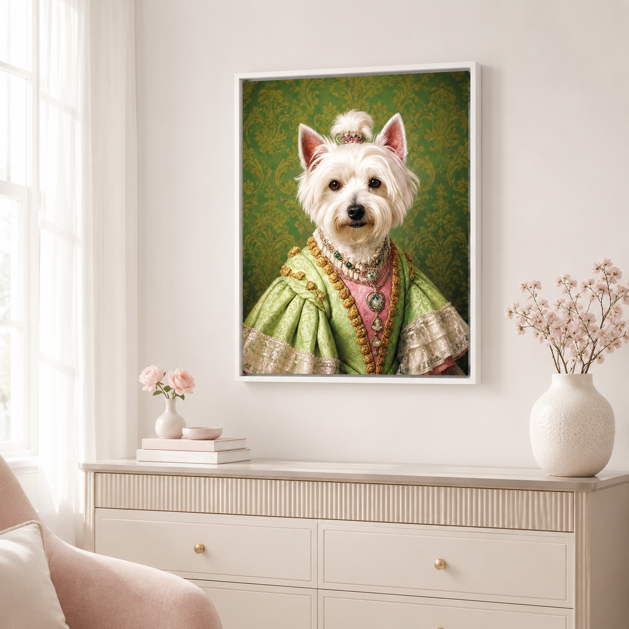 Custom Duchess Pet Portrait Canvas Aura Canvas