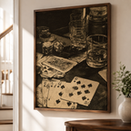 Vintage Poker Night Canvas Wall Art Aura Canvas