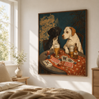 Dogs Playing Poker Canvas Wall Art Aura Canvas