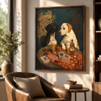 Dogs Playing Poker Canvas Wall Art Aura Canvas