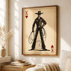 Cowboy King Playing Card Canvas Aura Canvas