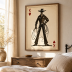 Cowboy King Playing Card Canvas Aura Canvas