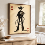 Cowgirl Queen Playing Card Canvas Aura Canvas
