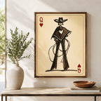 Cowgirl Queen Playing Card Canvas Aura Canvas