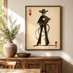 Cowgirl Queen Playing Card Canvas Aura Canvas