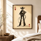Cowgirl Queen Playing Card Canvas Aura Canvas