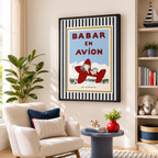 Elephant Airplane Canvas Wall Art Aura Canvas