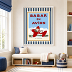 Elephant Airplane Canvas Wall Art Aura Canvas