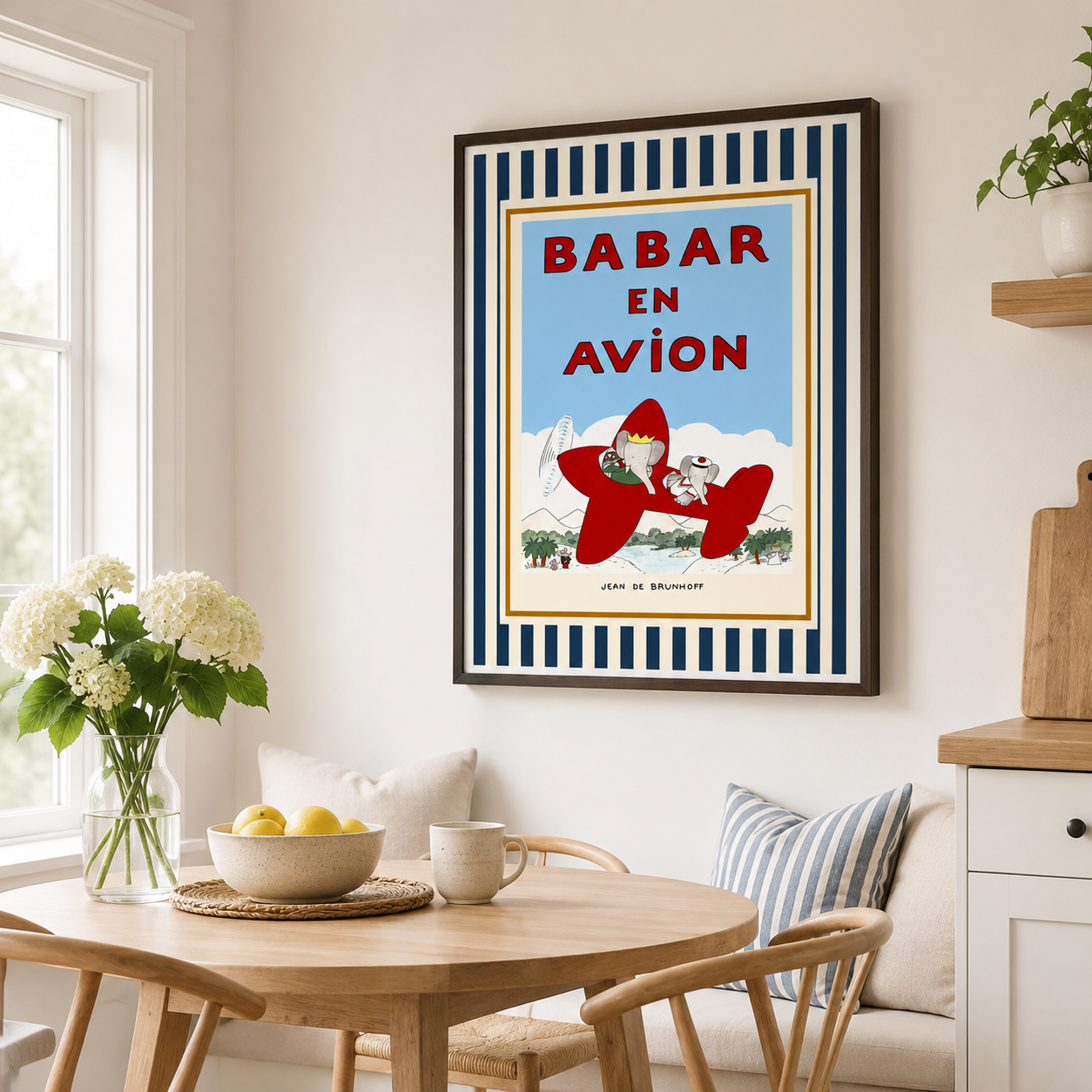 Elephant Airplane Canvas Wall Art Aura Canvas