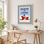 Elephant Airplane Canvas Wall Art Aura Canvas