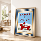 Elephant Airplane Canvas Wall Art Aura Canvas
