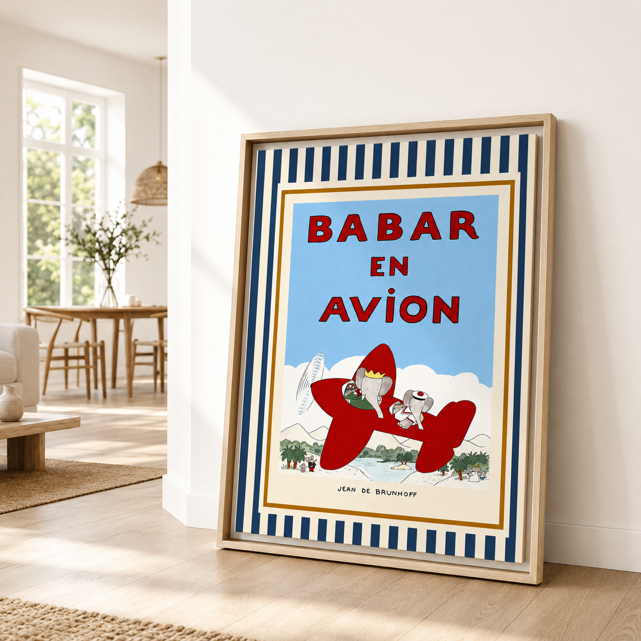 Elephant Airplane Canvas Wall Art Aura Canvas