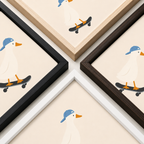 Skateboarding Duck Canvas Wall Art Aura Canvas