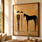 Western Horse Canvas Wall Art Aura Canvas