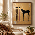 Western Horse Canvas Wall Art Aura Canvas