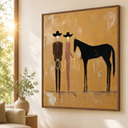 Western Horse Canvas Wall Art Aura Canvas