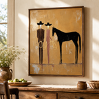 Western Horse Canvas Wall Art Aura Canvas