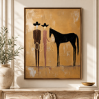 Western Horse Canvas Wall Art Aura Canvas