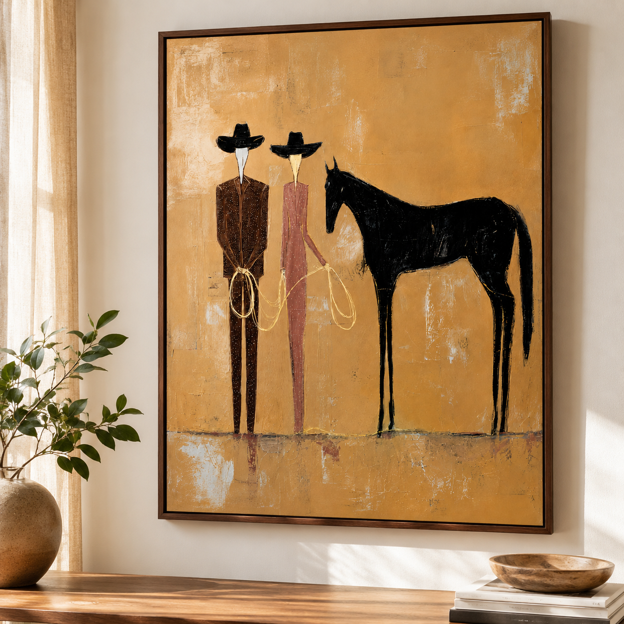 Western Horse Canvas Wall Art Aura Canvas