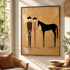 Western Horse Canvas Wall Art Aura Canvas