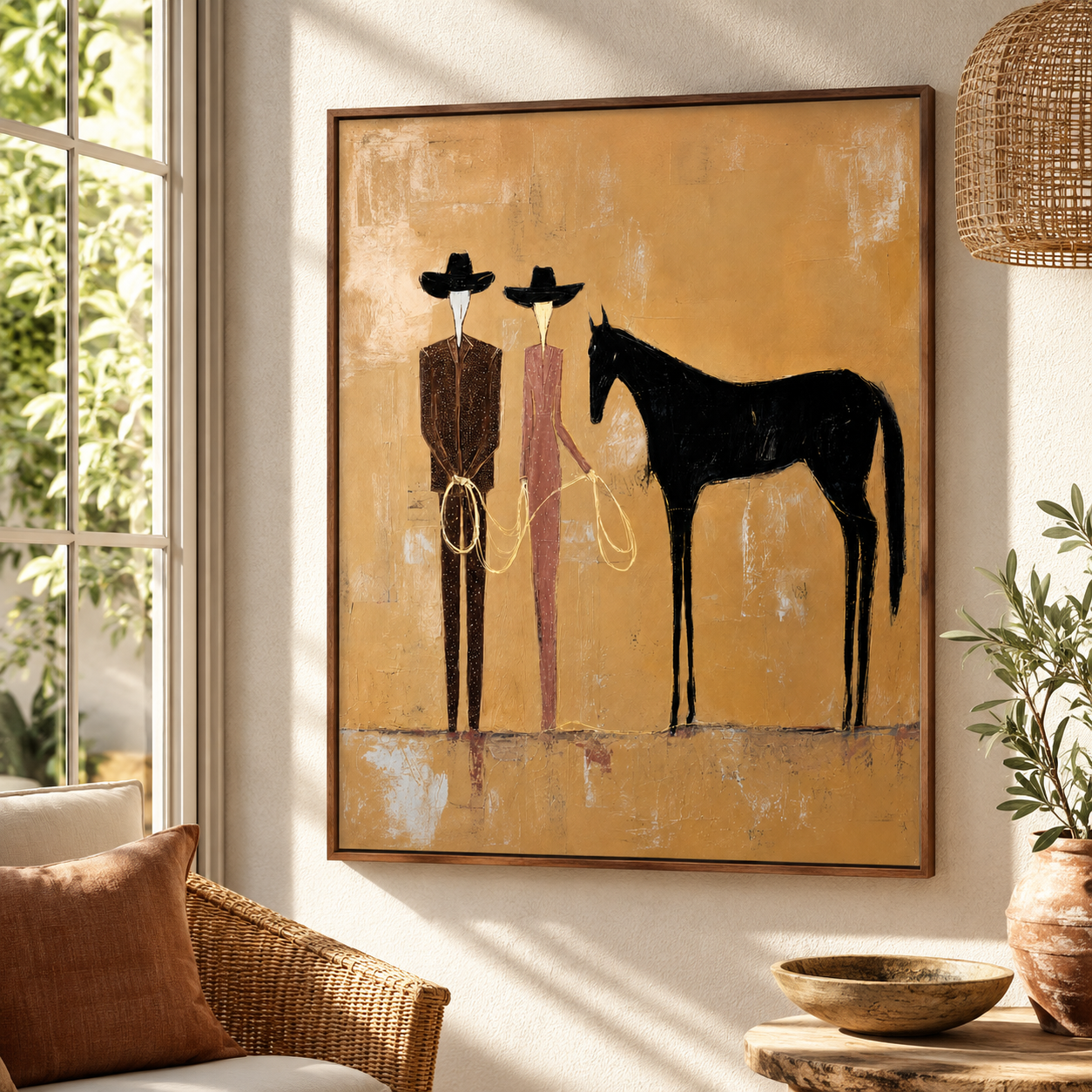 Western Horse Canvas Wall Art Aura Canvas