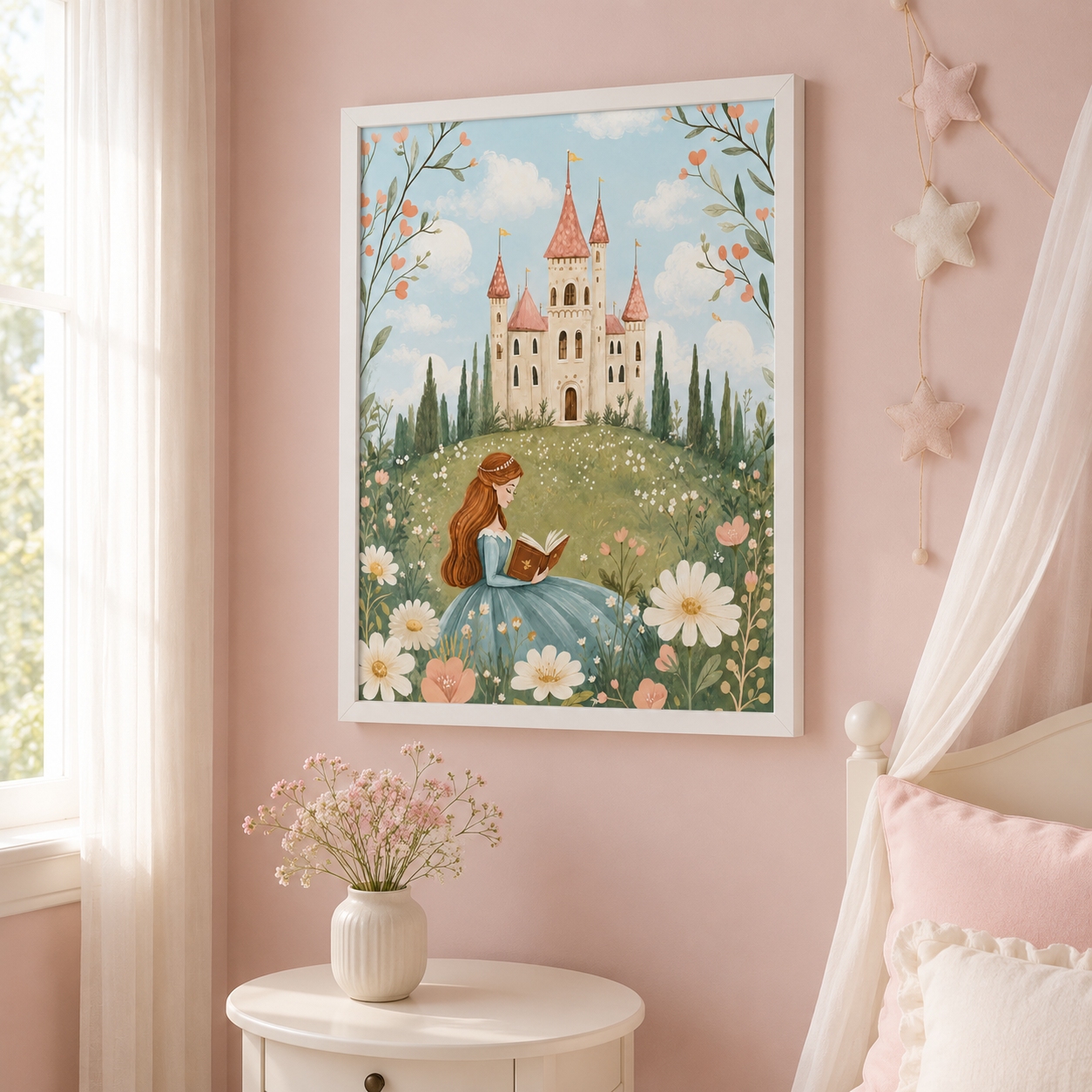 Princess Castle Canvas Wall Art Aura Canvas