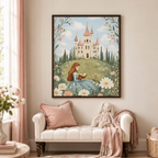 Princess Castle Canvas Wall Art Aura Canvas