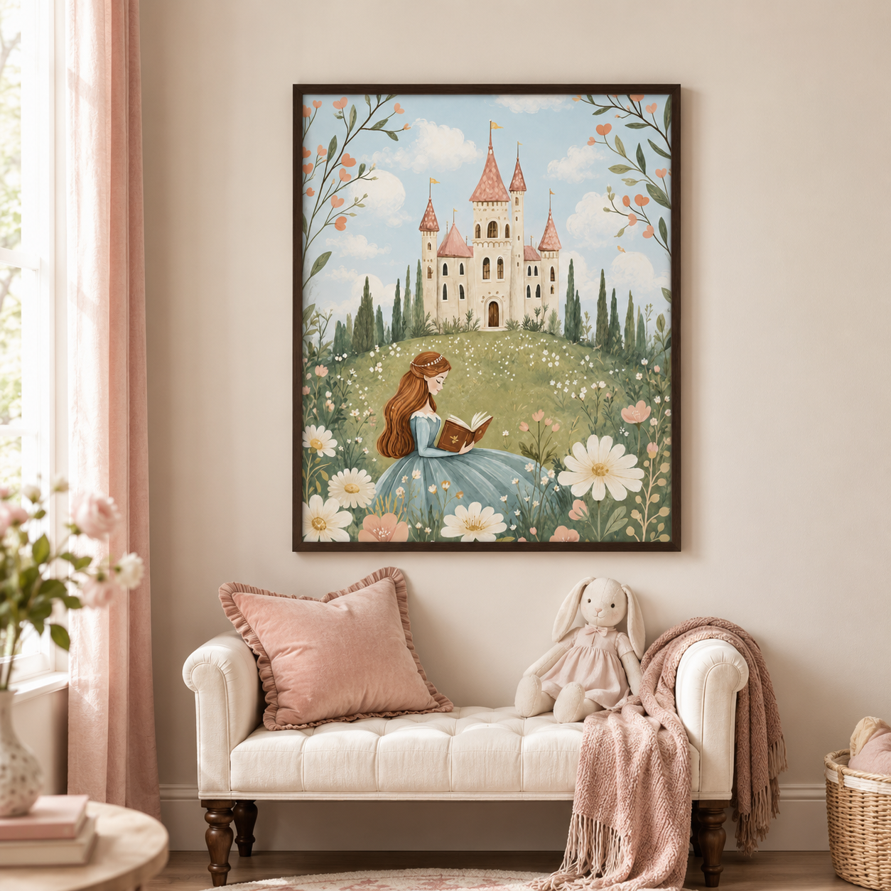 Princess Castle Canvas Wall Art Aura Canvas
