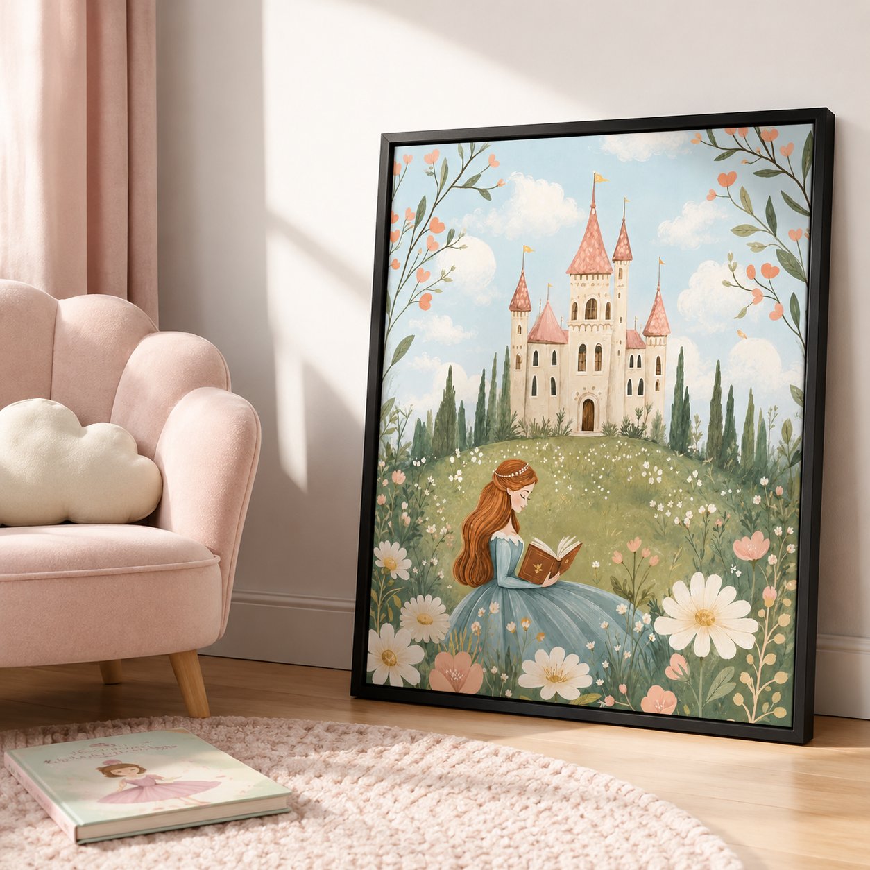 Princess Castle Canvas Wall Art Aura Canvas