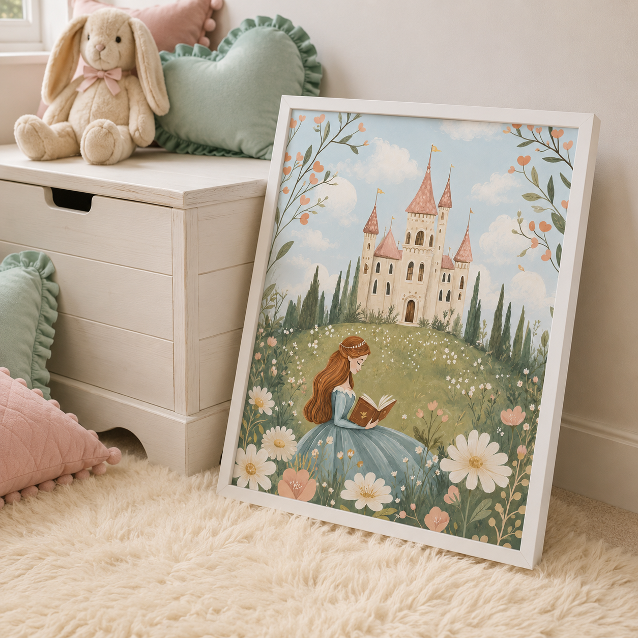 Princess Castle Canvas Wall Art Aura Canvas