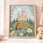 Princess Castle Canvas Wall Art Aura Canvas