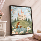 Princess Castle Canvas Wall Art Aura Canvas
