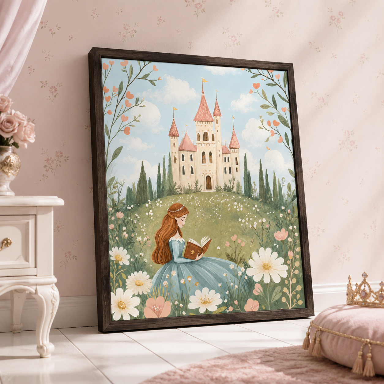 Princess Castle Canvas Wall Art Aura Canvas