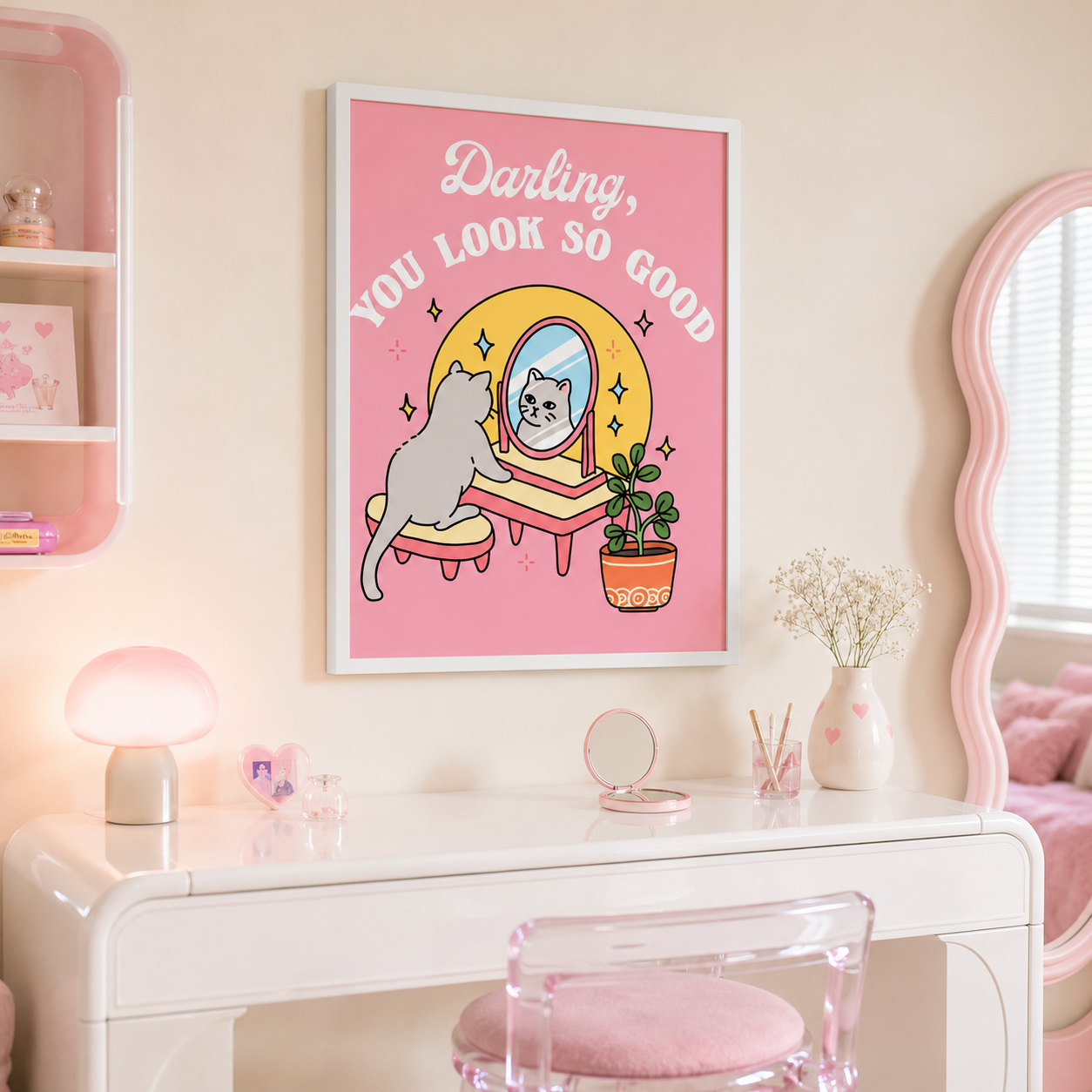 Darling You Look So Good Cat Canvas Wall Art Aura Canvas