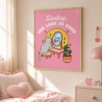 Darling You Look So Good Cat Canvas Wall Art Aura Canvas