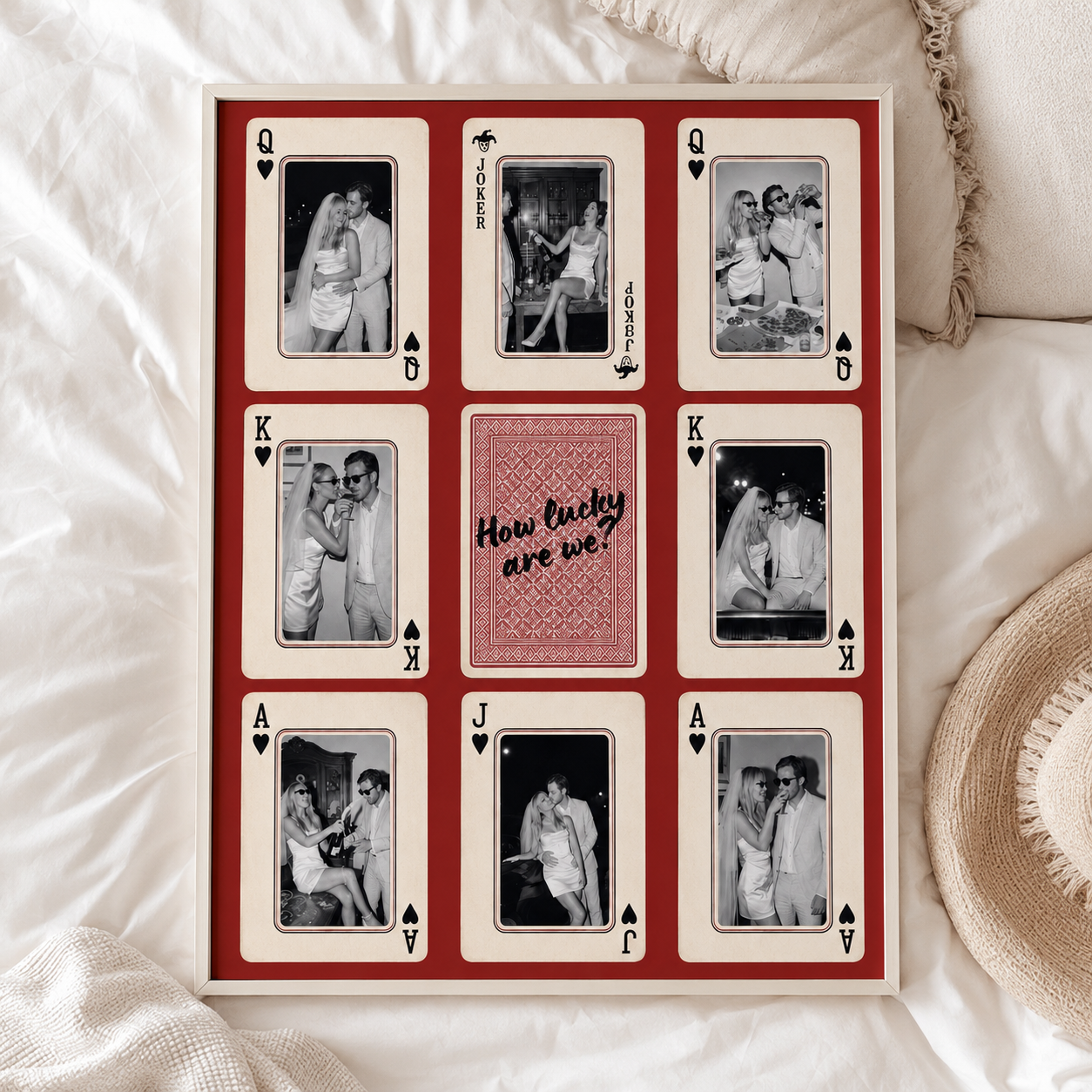 Custom Couple Playing Card Canvas Aura Canvas