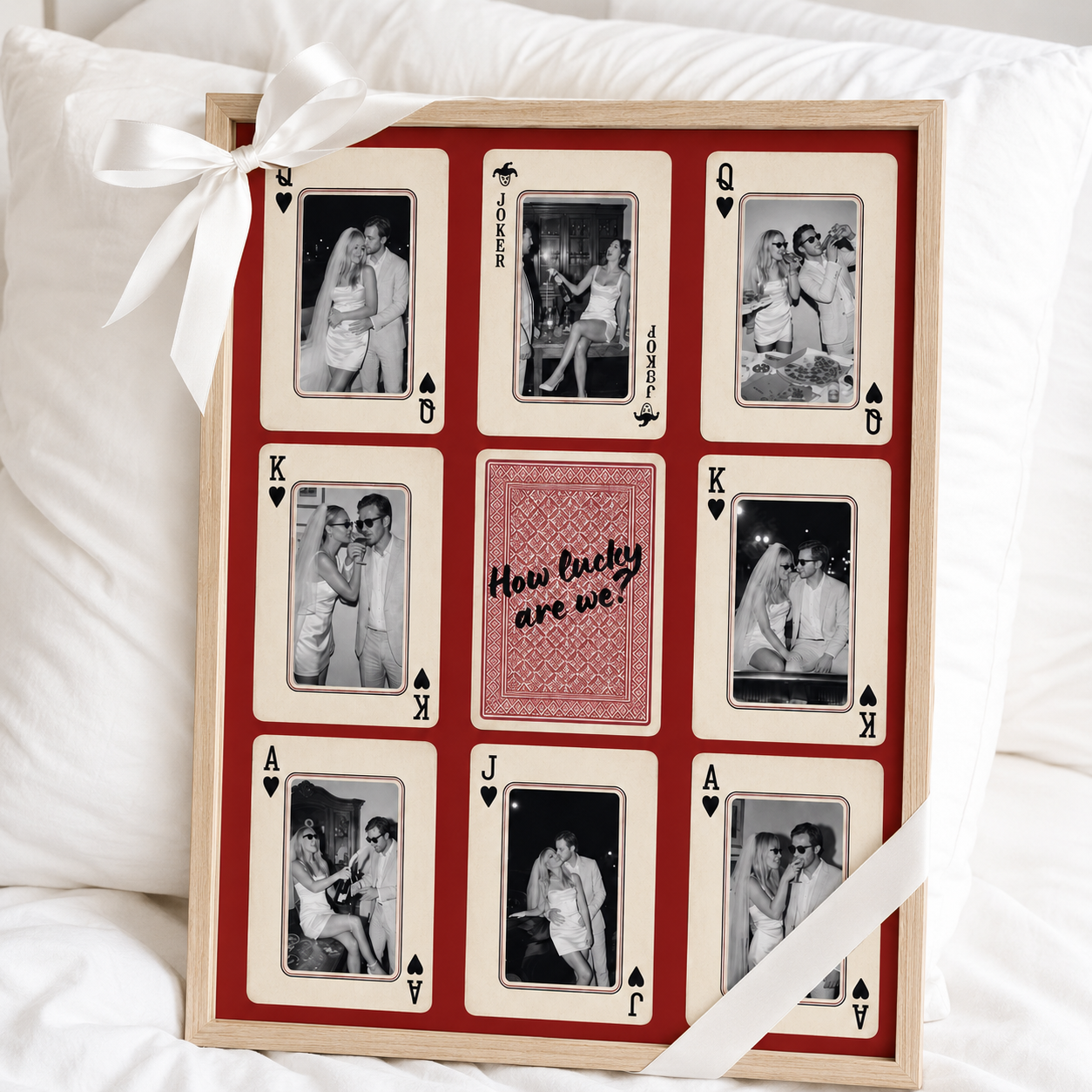 Custom Couple Playing Card Canvas Aura Canvas