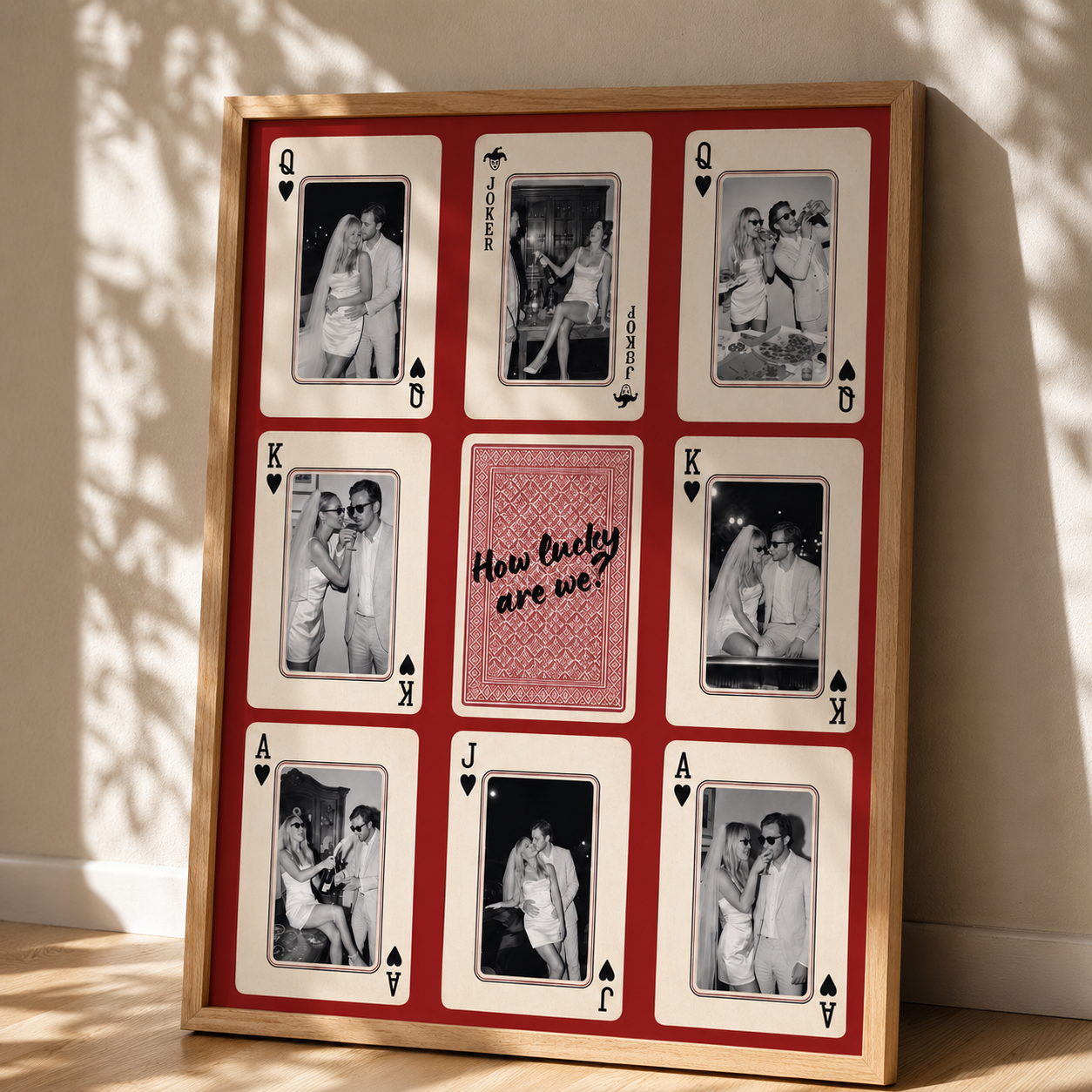 Custom Couple Playing Card Canvas Aura Canvas